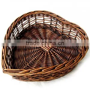 Wholesale Heart Shape Wicker Basket, Bread Wicker Basket, Food Basket From Chinese Factory thumbnail-1