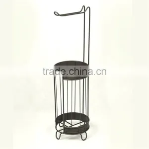 Round Rack, Standing Holder With One Hook, Bronze thumbnail-3