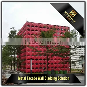 Decorative Laser Cutting Outdoor Aluminium Perforated Sheet Metal Facade thumbnail-2