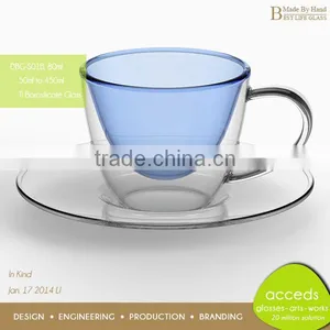 Unbreakable Pyrex Glass Drinking Custom Espresso Cup And Saucer thumbnail-5