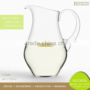 Decorative Wholesale Borosilicate Heat Resistant Glass Milk Jug thumbnail-4