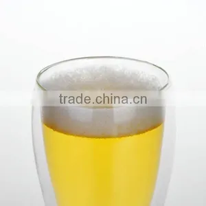 2014 Hot Selling Promotion 350ml 2 Layers Beer Glass Cup thumbnail-2