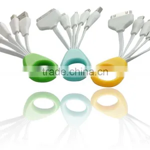 4-in-1 Multi USB Adapter Charging Cable Connector for Iphone 6, 6 Plus, 5 / 5s / 5c, Ipad,Smartphones thumbnail-1