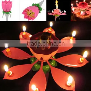 High Quality Fireworks Music Rotating Birthday Candle/decoration for Party-electric Candle thumbnail-4