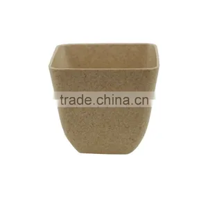 Pretty Design Eco-friendly No Pollution Bamboo Fiber Flowerpot thumbnail-5