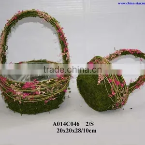 Moss Flower Planter Basket thumbnail-1