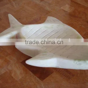 White Marble Fruit Dish Plate thumbnail-1