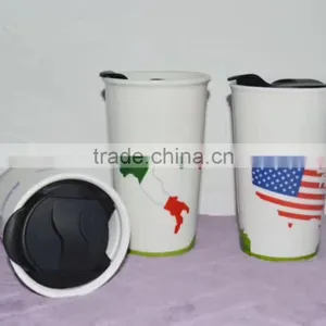 New Arrivel 11oz Ceramics Cup With Cover for Promotional thumbnail-2