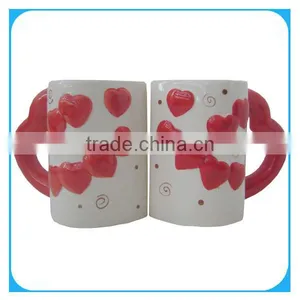 Heart Shape Ceramic Couple Mug thumbnail-1