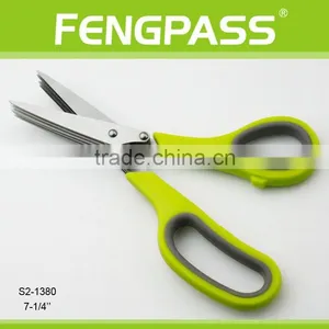 S2-1380 Hot Sell LFGB Standard Kitchen Cutting Multi- 5 Blades Herb Scissors thumbnail-3