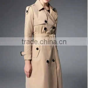 High Quality Spring Stylish Windbreaker Long Coat for Women thumbnail-5