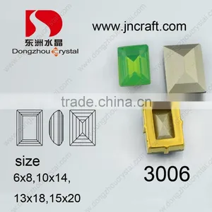 China Garment Accessory Imitation SW Light Sapphire Rectangle Rhinestone for Wedding Dress thumbnail-4