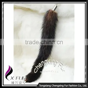 CX-R-35B Handmade Promotional Custom Creative Keychain/Genuine Mink Tail Key Chain thumbnail-6