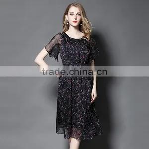 MAXNEGIO Long Summer Lady Dresses Elegant Design Fashion Chiffon Dress thumbnail-3