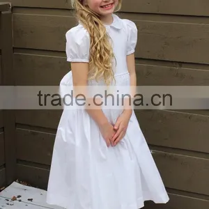 Hot Selling White 1-6 Years Old Baby Girls Summer Long Dress thumbnail-2