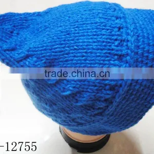 Fashion Most Popular Crochet Knitted 100%acrylic Lady Cap for Winter thumbnail-2