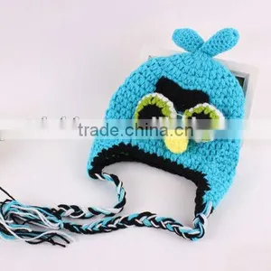Cute Bird Handmade Baby Crochet Hat Fashion Animal Knitting Earflap Hat thumbnail-2