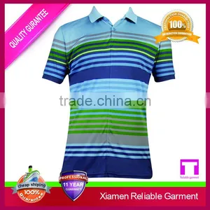 Custom Multi-color Striped Polo Shirt for Men, High Quality Polo Shirts Wholesale China thumbnail-1
