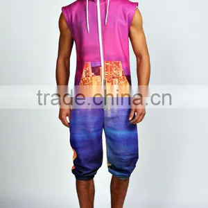 Rio Cityscape Sublimation Print Short Adult Polyester Onesie thumbnail-1