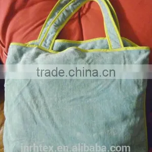 Custom Cotton Tote Beach Towel Bag and Velour Printing Towels thumbnail-1