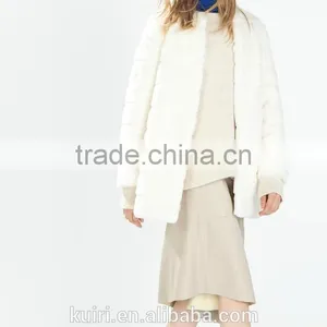 China Garments Factory Winter Fake Fur Coat Woman Lady Rabbit Fur Long Over Coat thumbnail-3