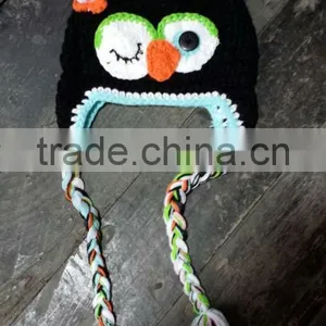 Winking Baby Boy/Girl Crochet Owl Animal Beanie Hat Cute Baby Crochet Hat thumbnail-1