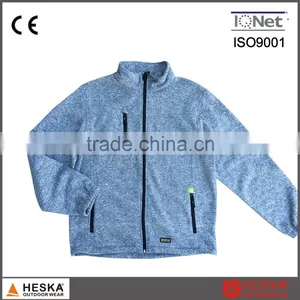 Spring 100% Polyester Bodkin Clothing Gray Mens Knitted Wool Jacket thumbnail-1