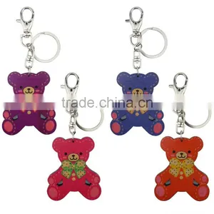 PVC Toy Bear Keychain Carabiner Key Ring for Gift Rubber Keyring Key Chain Promotion thumbnail-1