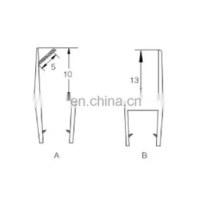 180 Degree PVC Shower Door Seals for 8mm and 10mm Glass Door thumbnail-2