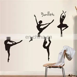 Modern Ballerina Girl Removable PVC Wall and Window Stickers thumbnail-1