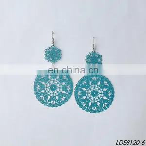 Painting Filigree Earrings Metal Flower Earring thumbnail-5
