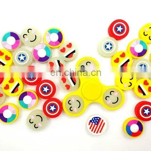 Emoji Style Silicone Finger Spinner Toys Led Hand Spinner Toys Gifts EDC Spinning Toys for Christmas Halloween Festival Gifts thumbnail-4