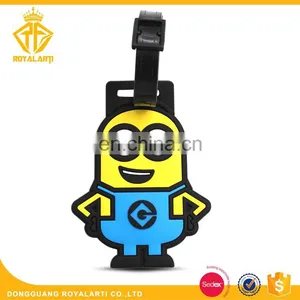 Wholesales Funny Cartoon PVC Bag Tag for Travel thumbnail-1