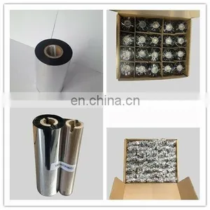 Barcode Ribbon, Thermal Transfer Wax Ribbon for Printing on Labels Size 110mm*300m thumbnail-6