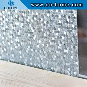 H4506 Opaque Frosted Window Films Static Cling Privacy Glass Stickers thumbnail-1