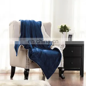 Wholesale Plush Thick 100% Microfiber King Size Sherpa Blanket thumbnail-1