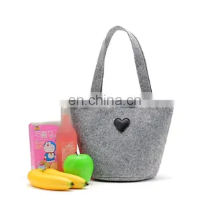 Big Space Green Color Christmas Small Bags Shopping Felt Tote Bag thumbnail-3