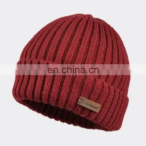 Cheap Price Unisex Embroidery Print Logo Winter Beanie Hats thumbnail-1