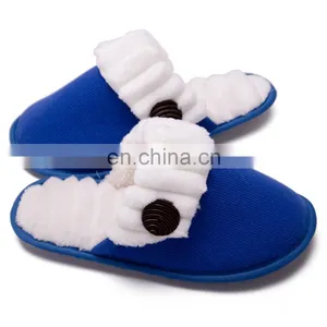 Wholesale Warm Memory Foam Coral Velvet Lined Cozy Winter Indoor Outdoor House Slippers With Non-Slip Rubber Sole thumbnail-6