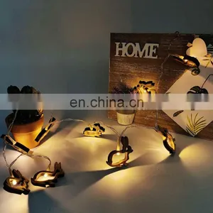 Fairy Wooden Rabbit LED String Light Easter Party Decoration Light thumbnail-1