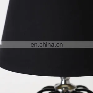 High Quality Korean Modern Style Black Creative Design Metal Table Lamp for Bedroom Decor thumbnail-5