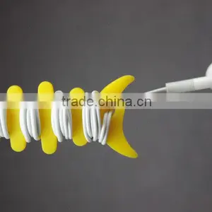 Customer Cable Clips Colorful Fish Shape Silicone Cable Tidy Silicone Bobbin Winder thumbnail-1