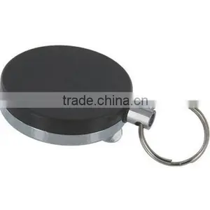 Gift Idea 2" Pull Reel Key Chain Keychain w 38" Retractable Cable Cord US SELLER thumbnail-5