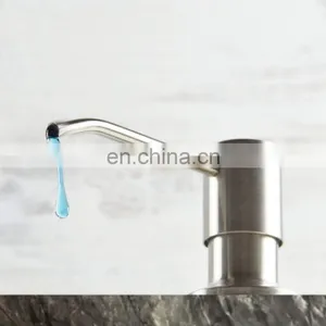Kitchen Clear Plastic Soap Bottles With Stainless Steel Pump Hand Soap Lotion Dispensers thumbnail-1