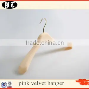 High Quality Plastic Suit Hanger Velvet Hanger With Golden Clips thumbnail-5