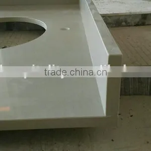 New 2016 Product Artificial Pure White Prefab Quartz Vanity Tops thumbnail-4