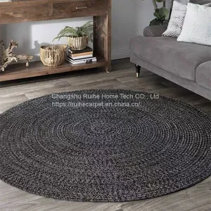 Round Shape Mixed Colours Polypropylene Braided Rug Home Carpet thumbnail-1