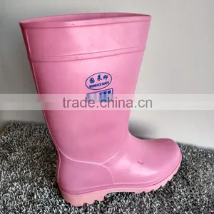Manufacturer Provides Straightly Pink Working Rain Boots thumbnail-1