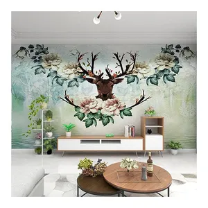 Hot Sale Home Decoration Waterproof 3D Interior Wall Mural For Home Decor Tv Background Dropshipping thumbnail-2