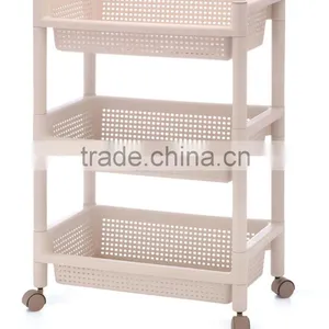 4 Layer Plastic Rack/household Plastic Items With Wheels thumbnail-2